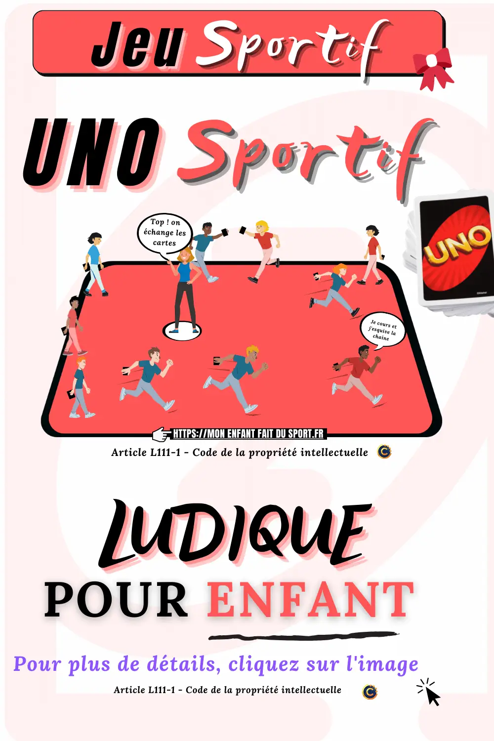 Children practicing physical activity and sports with the game of uno