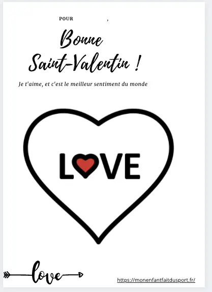 Coloriage saint Valentin