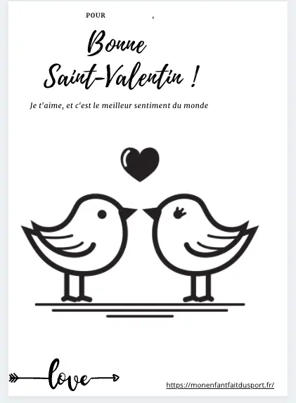 Coloriage saint Valentin coeur