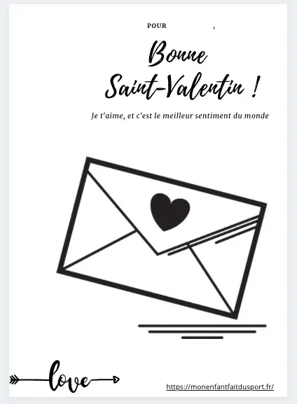 Coloriage saint Valentin coeur