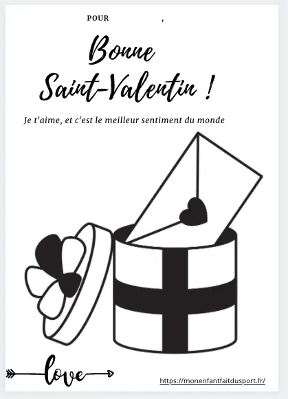 Coloriage saint Valentin coeur