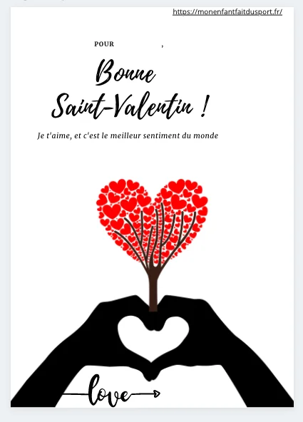 Coloriage saint Valentin coeur