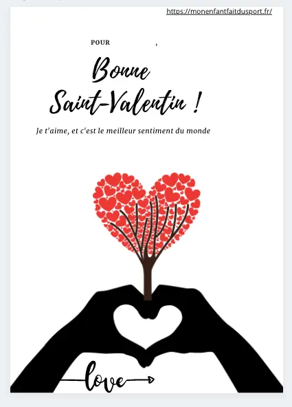 Coloriage saint Valentin coeur