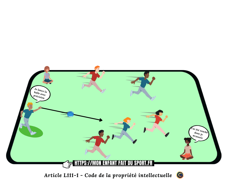 jeu de ballon pour enfant - toucher ses adversaires avec une balle