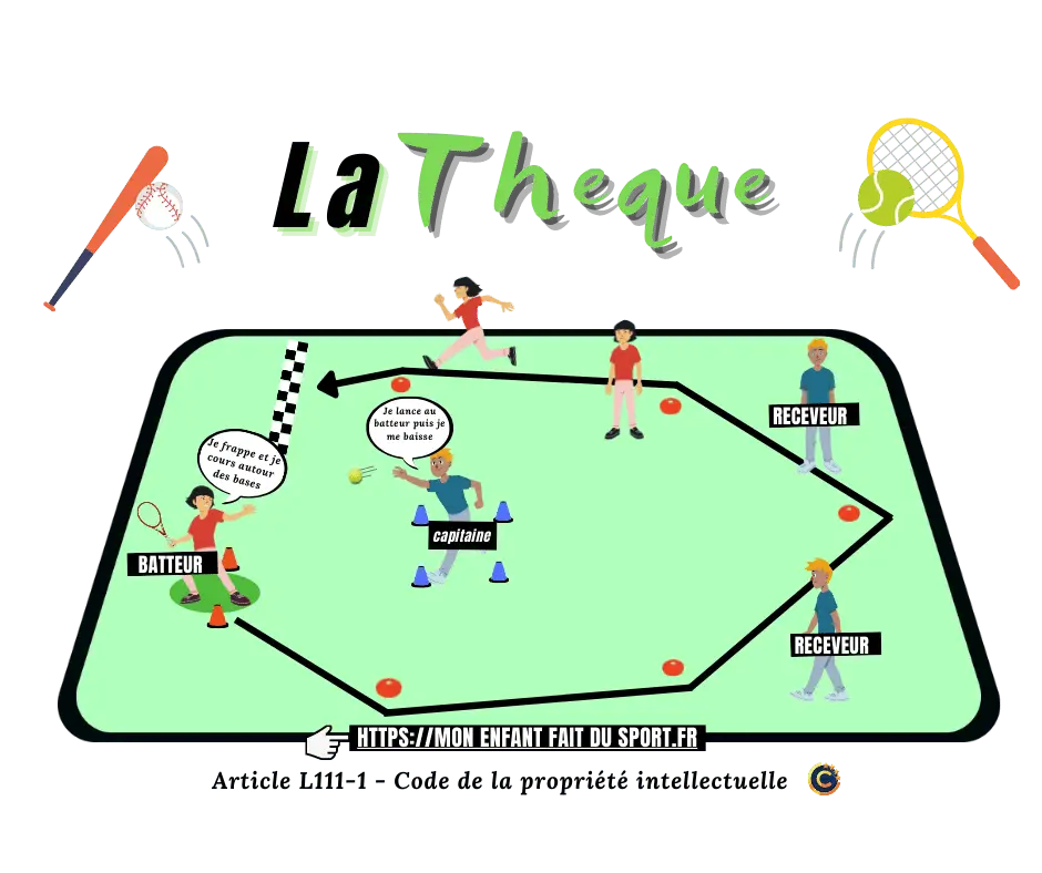 A simplified variant of the team sport of baseball