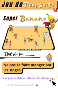 des enfants pratiquent un jeu de poursuite. Ils courent et esquivent les singes qui essaient de les manger