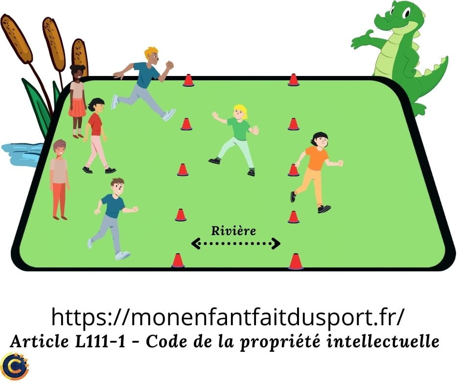 La rivière au crocodile - Jeu de poursuite pour enfant - Ludique
