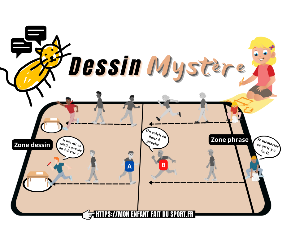 Des enfants font un jeu sportifs de coopération