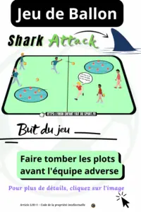 Des enfants jouent à un jeu de ballon sportif appelé shark attack