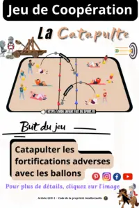 Règle du jeu de la CATAPULTE - jeu sportif de coopération pour enfant