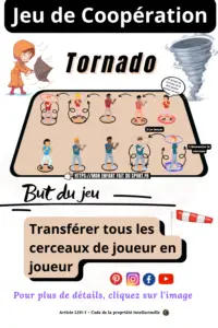 Règle du jeu du TORNADO - jeu sportif de coopération pour enfant