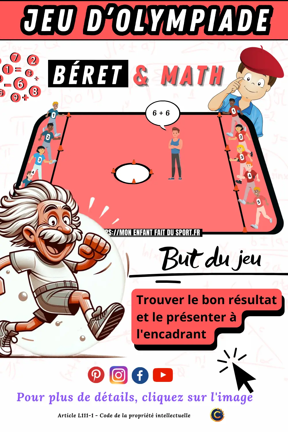 Découvrez &quot;Béret &amp; Math&quot;, le jeu qui allie activité physique et mathématiques pour une session éducative et dynamique, parfait pour les encadrants sportifs et les éducateurs.