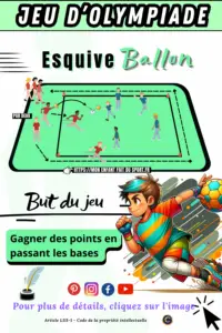 Règle du jeu Esquive Ballon - jeu sportif d&#039;olympiade et de ballon pour enfant