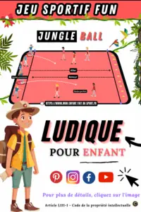 Le jeu sportif "Jungle Ball" est un jeu sportif fun. Le but du jeu est de parcourir la jungle sans se faire toucher et récupérer des trésors.